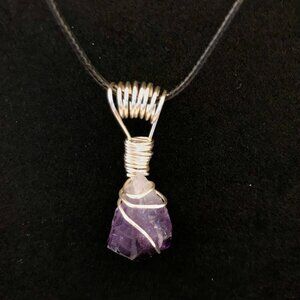 Natural Amethyst Pendant (Reiki Infused)